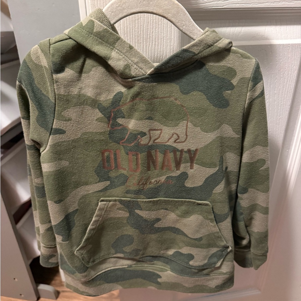Old Navy Kids Camouflage Hoodie - Green and Brown